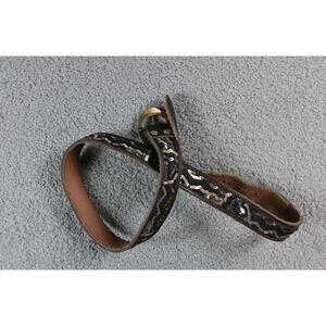 Lucky Brand Belt Medium Multicolor Sequins Leather Buckle Boho India